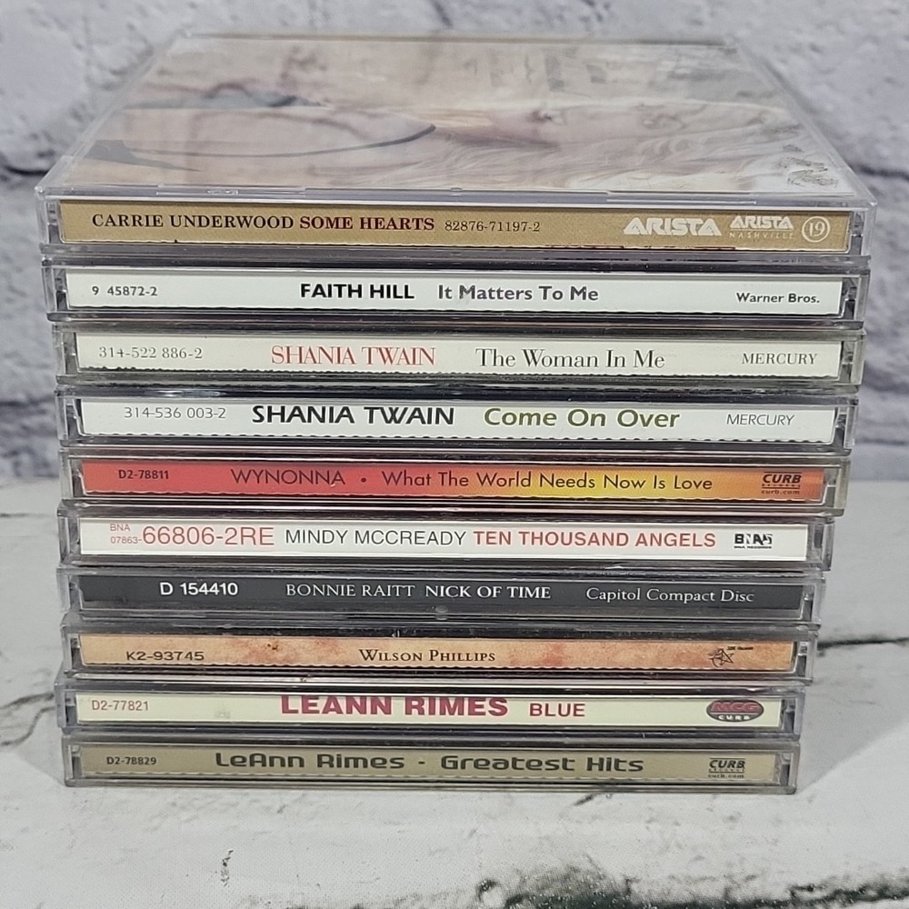 Country Western Music Female Artists Lot Of 10 CDs Leann Rimes Shania Twain